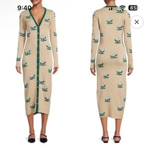 NWT RHODE Regina Floral Midi
Shirt Dress